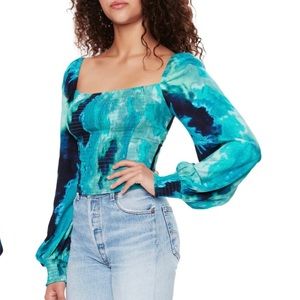 Tie Dye Smock Bardot Top